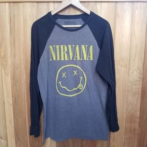 Nirvana zonked smiley long sleeve tee Large